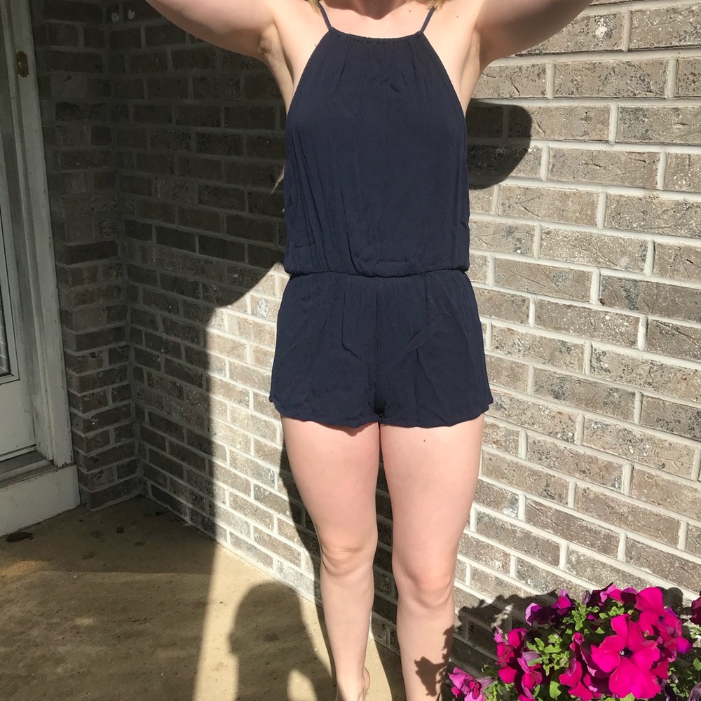 Navy blue romper